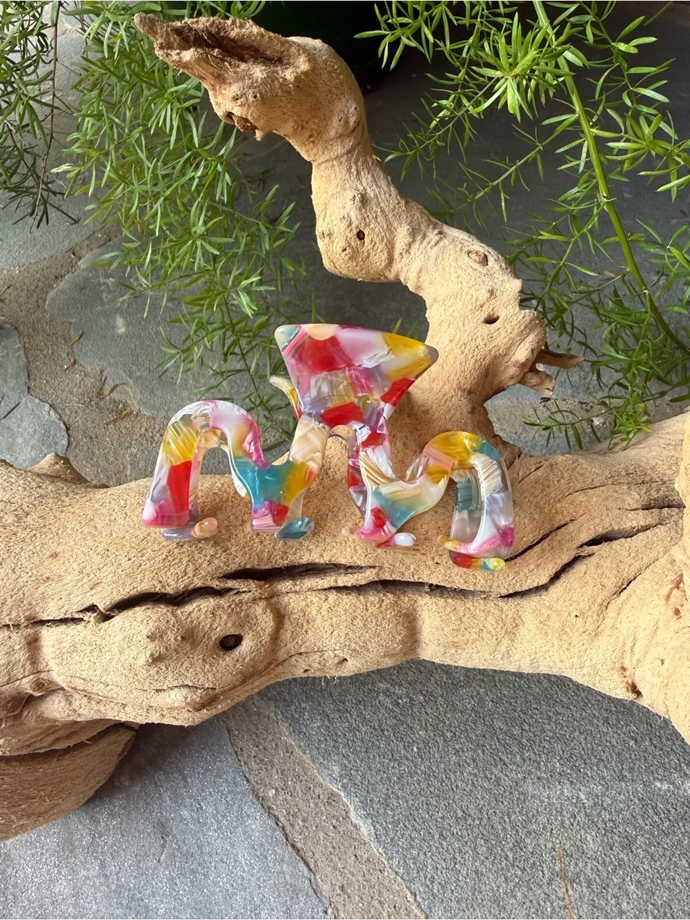 New🌟Anthropologie-Floral Resin Hair Claw Clip